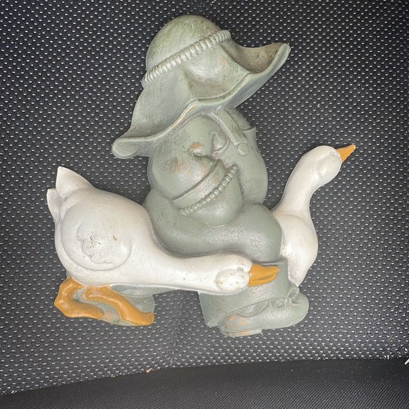 MCM Burwood Prod Co. Made in USA resin boy and girl on goose - Picture 3 of 5